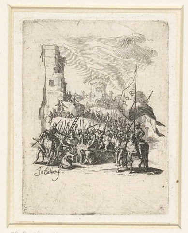 Kruisdraging, Jacques Callot, 1624 - 1625 Canvas Print