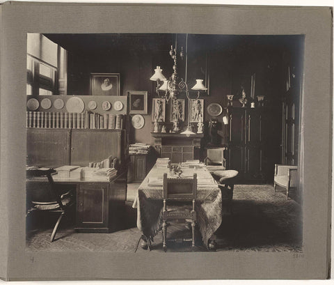 Office in the villa around 1920, 1918 - 1921 Canvas Print