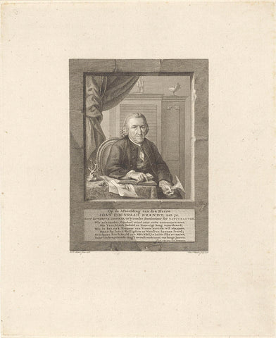 Portrait of Joan Coenraad Brandt, Reinier Vinkeles (I), 1776 Canvas Print