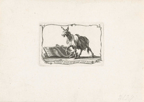 Vignette with taunt of C.A. Klotz, 1761, Jan Punt, 1762 Canvas Print