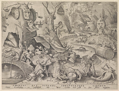 Gulzigheid, Pieter van der Heyden, 1558 Canvas Print