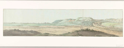 Panorama with two hills and plain near ancient Cannes, Louis Ducros, 1778 Canvas Print