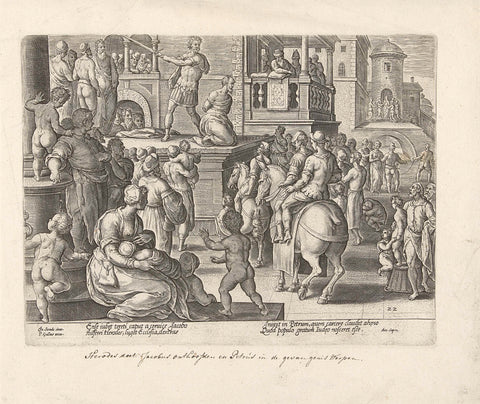 Beheading of James the Greater, Philips Galle (possibly), 1582 Canvas Print