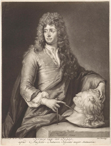 Portret van Pieter van der Plas, Pieter Schenk (I), 1670 - 1713 Canvas Print