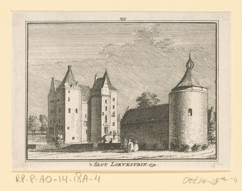 View of Loevestein Castle, 1732, Hendrik Spilman, 1750 - 1792 Canvas Print