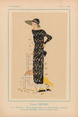 Très Parisien, 1923, No. 9: 9 - KISS-ME. - Exquisitely Elegant,..., Anonymous, 1923 Canvas Print