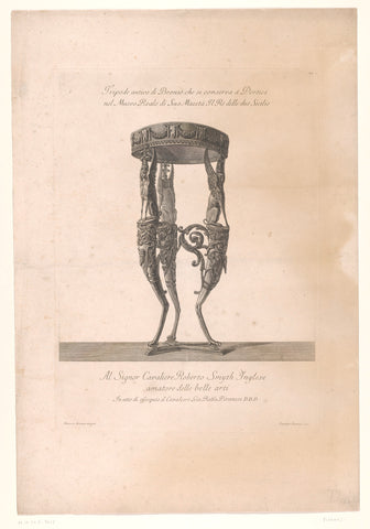 Bronze tripod, Giovanni Battista Piranesi, 1778 Canvas Print