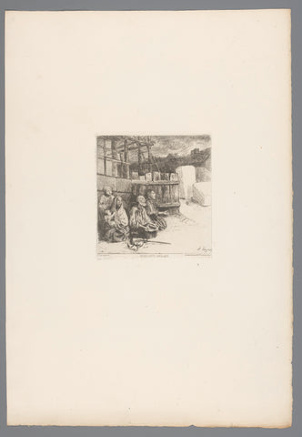 Group of English beggars, Alphonse Legros, 1875 Canvas Print