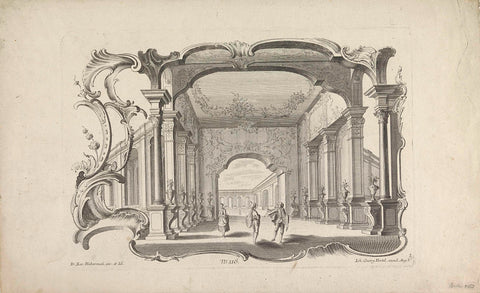 Gallery in rocaille cartouche, Emanuel Eichel (possibly), 1750 Canvas Print