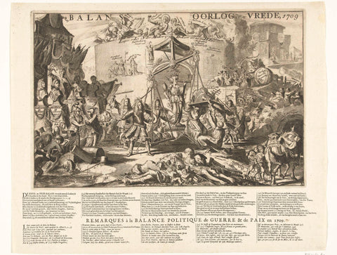 Balance of War and Peace, 1709, Abraham Allard (attributed to), 1709 Canvas Print