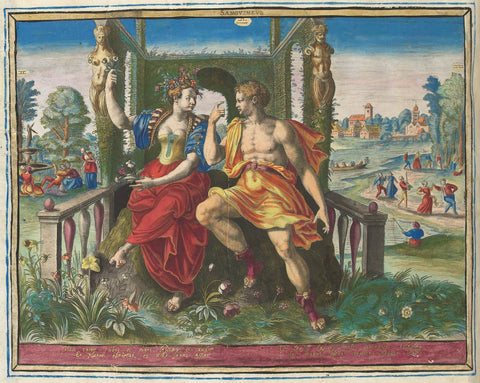 Sanguine temperament, Raphaël Sadeler (I), 1583 Canvas Print