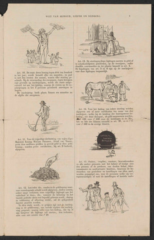 Reprint of the satire on the incentive to participate in the (so-called) voluntary 3% money loan of 1844 (sheet 3), Herman Frederik Carel ten Kate, 1844 Canvas Print