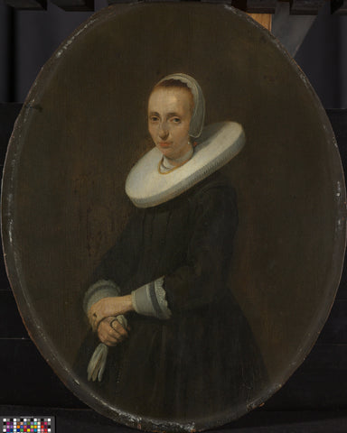 Johanna Bardoel (d after 1667). Wife of Gerard van der Schalcke, Gerard ter Borch (II), 1644 Canvas Print