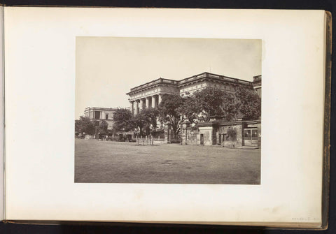 Exterior of calcutta town hall, anonymous, 1865 - 1875 Canvas Print