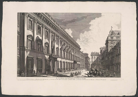 Palazzo Chigi-Odescalchi te Rome, Giovanni Battista Piranesi, 1748 - 1778 Canvas Print