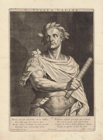 Portrait of Julius Caesar, Aegidius Sadeler, 1624 - 1650 Canvas Print