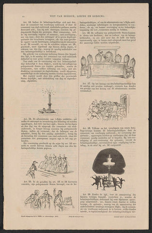 Reprint of the satire on the incitement to participate in the (so-called) voluntary 3% money loan of 1844 (sheet 12), Herman Frederik Carel ten Kate, 1844 Canvas Print