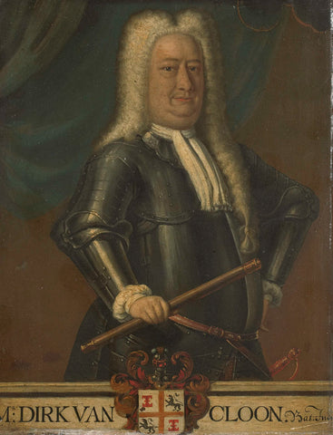 Portrait of Dirk van Cloon, Governor-General of the Dutch East Indies, Hendrik van den Bosch (free after), 1750 - 1799 Canvas Print