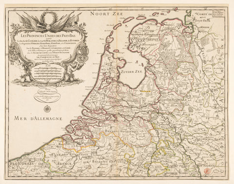 French map of the Republic showing the conquests of the French king, 1672, anonymous, 1672 Canvas Print