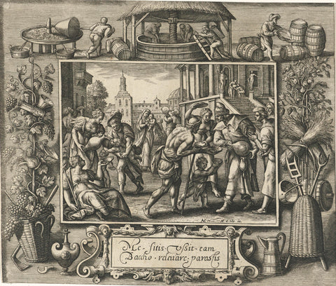 De dorstigen laven, Crispijn van de Passe (I), 1580 – 1588 Canvas Print