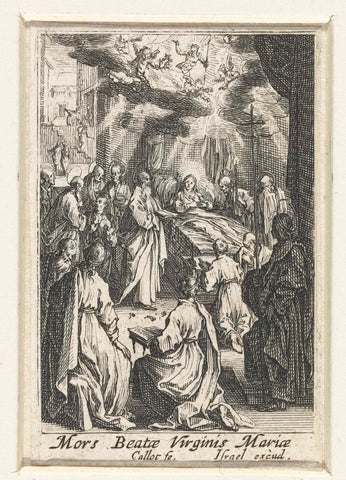 Deathbed of Mary, Jacques Callot, 1633- 1634 Canvas Print