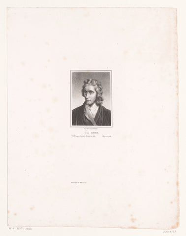 Portrait of John Locke, Bernard Romain Julien, 1830 Canvas Print