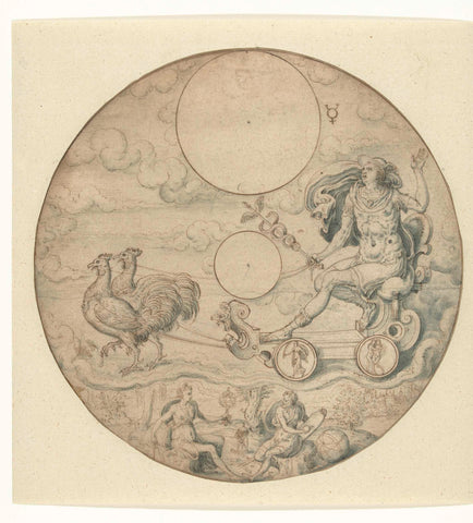 Planet Mercury, Hans Collaert (I), 1558 - 1568 Canvas Print