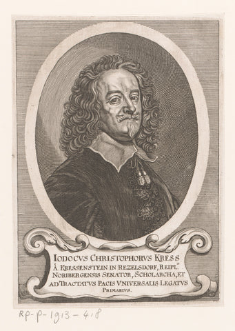 Portret van Jobst Christoph Kress von Kressenstein, Matthäus Merian (I), 1652 Canvas Print