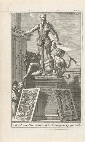 Statue of the Duke of Alva, 1571, anonymous, 1700 - 1799 Canvas Print