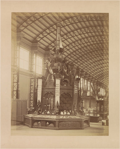 Department with wares from the Dutch East Indies at the World Exhibition of 1873 in Vienna, Austria, Wiener Photographen-Association, 1873 Canvas Print