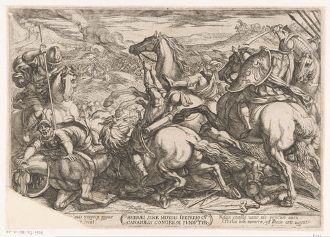 The Israelites defeated by the Canaanites because they disobeyed Moses, Antonio Tempesta, 1613 Canvas Print