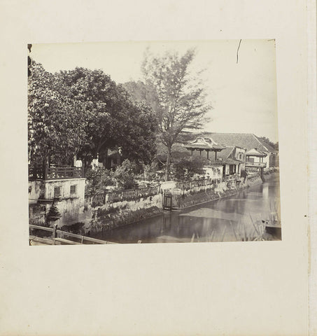 Rear of Chinese house in Semarang, Woodbury &Page, 1863 - 1866 Canvas Print