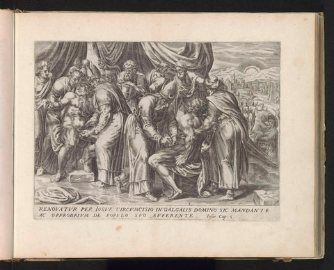 Circumcision of the Israelites, Harmen Jansz Muller, 1585 Canvas Print