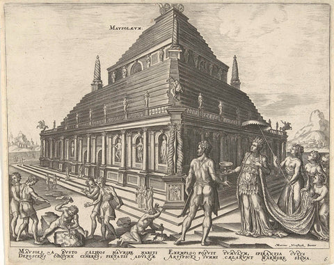 Mausoleum of Halicarnassus, Philips Galle, 1581 - 1633 Canvas Print