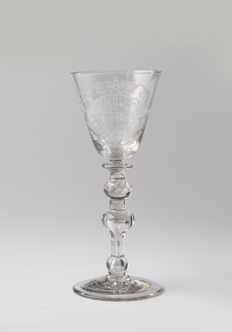 Goblet with the coat of arms of Anna of Hanover, anonymous, c. 1750 - c. 1759 Canvas Print