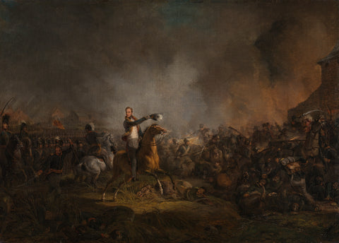 The Prince of Orange at Quatre Bras, 16 June 1815, Jan Willem Pieneman, 1817 - 1818 Canvas Print