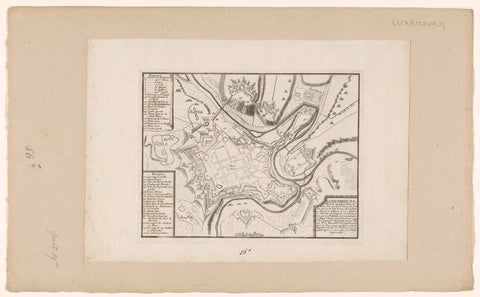 Fortress map of Luxembourg, anonymous, 1696 - 1705 Canvas Print