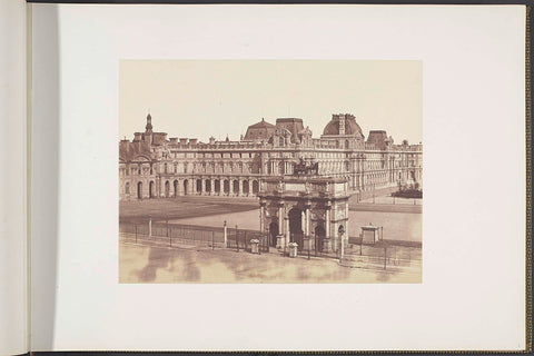 The Arc de Triomphe du Carrousel and the Cour Napoléon as seen from the Tuileries, Édouard Denis Baldus, c. 1857 Canvas Print