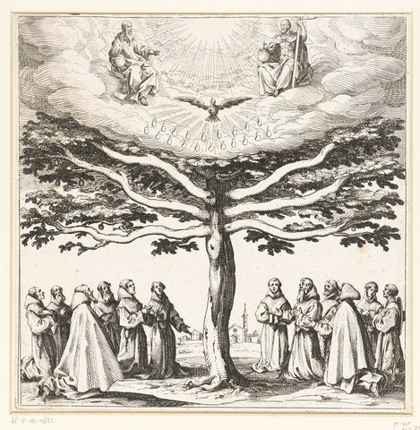 The tree of St. Francis, Jacques Callot, 1621 - 1625 Canvas Print