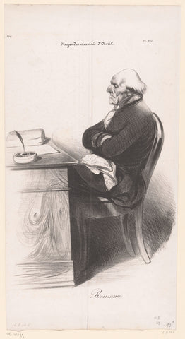 Caricature of Jean-Joseph Rousseau, Honoré Daumier, 1835 Canvas Print