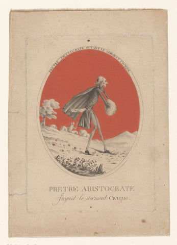 The Fleeing Aristocratic Priest, 1791, Villeneuve, 1791 Canvas Print