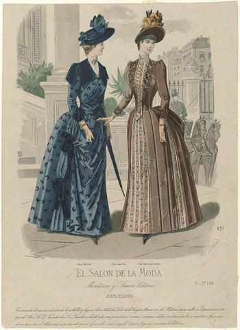 The Fashion Salon, 1888, V No. 124, nr. 891 : Montaner and Simon (...), To Paul, 1888 Canvas Print