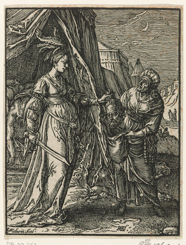 Judith with the Head of Holofernes, Christopher of Shechem (I), 1546 - 1624 Canvas Print