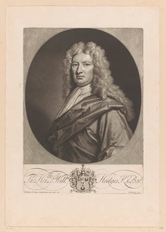 Portrait of William Hodges, John Smith (printmaker/ publisher), 1713 - 1715 Canvas Print