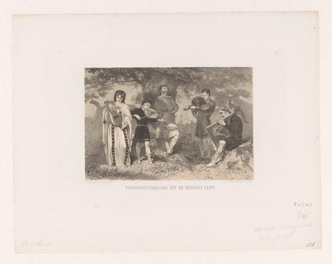 Musicians, Charles Rochussen, in or before 1858 - 1864 Canvas Print