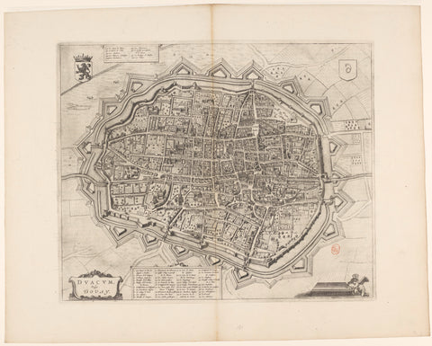 Map of Douai, anonymous, 1652 Canvas Print