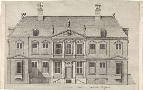 House of Constantijn Huygens seen from the front, Theodor Matham, 1639 Canvas Print