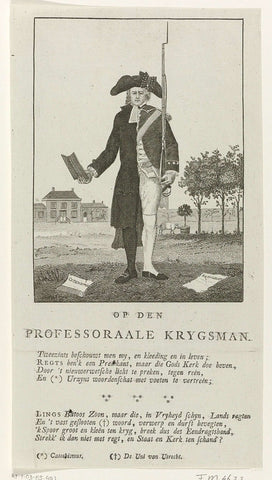 Cartoon on the patriotic preacher Johan Jacob le Sage ten Broek, 1785, anonymous, 1785 Canvas Print