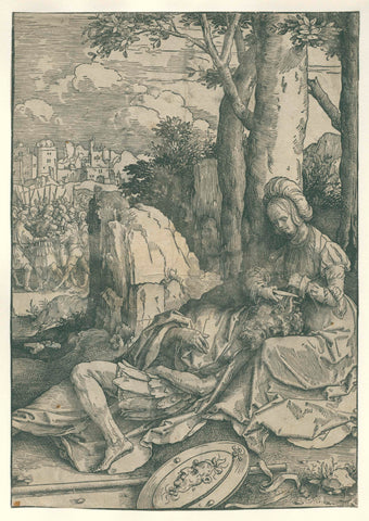 Samson and Delilah, Lucas of Leyden, 1512 - 1516 Canvas Print