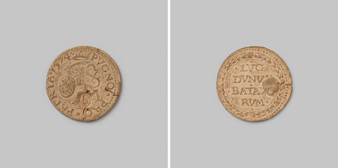 Emergency coin from Leiden, minted during the Spanish siege in 1574, City of Leiden, 1574 Canvas Print